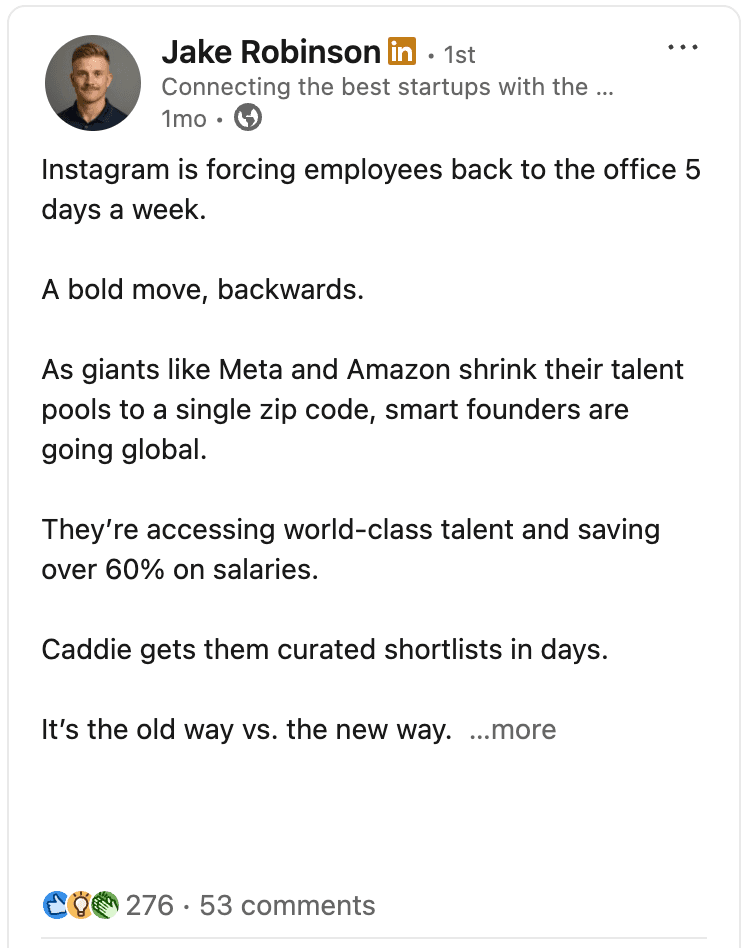 Viral Reddit post LinkedIn post