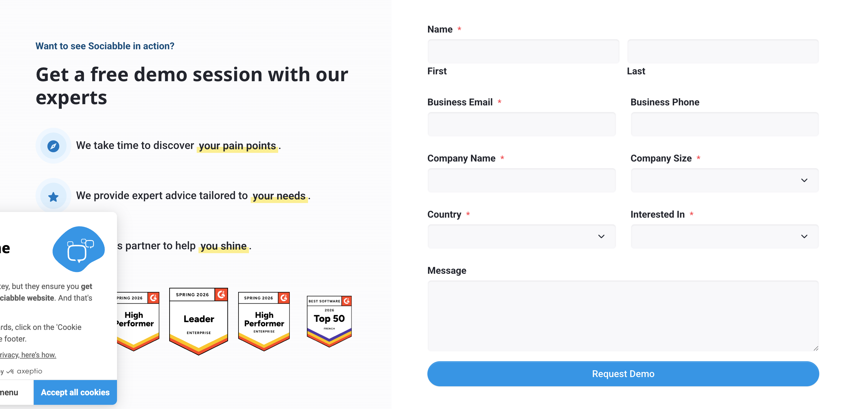 Sociabble pricing (not public)