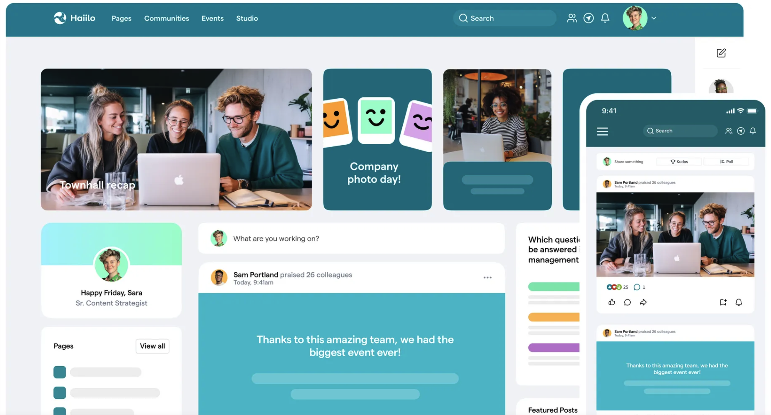 Haiilo employee experience dashboard