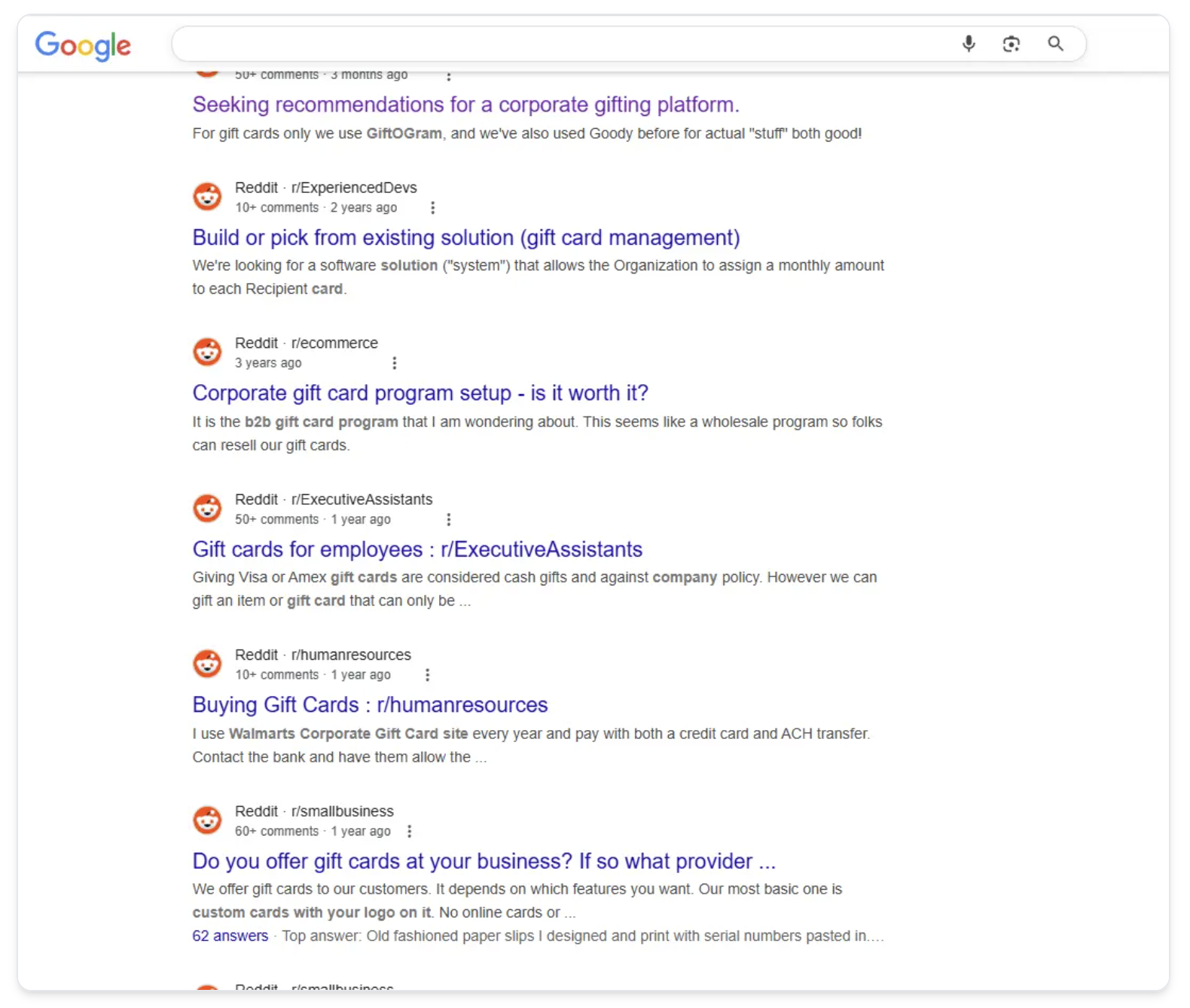 Reddit posts seeking recommendations