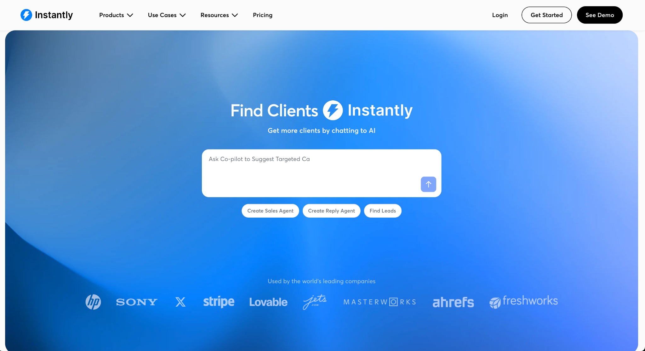 Instantly.ai 2026 — Find Clients Instantly with AI chat interface