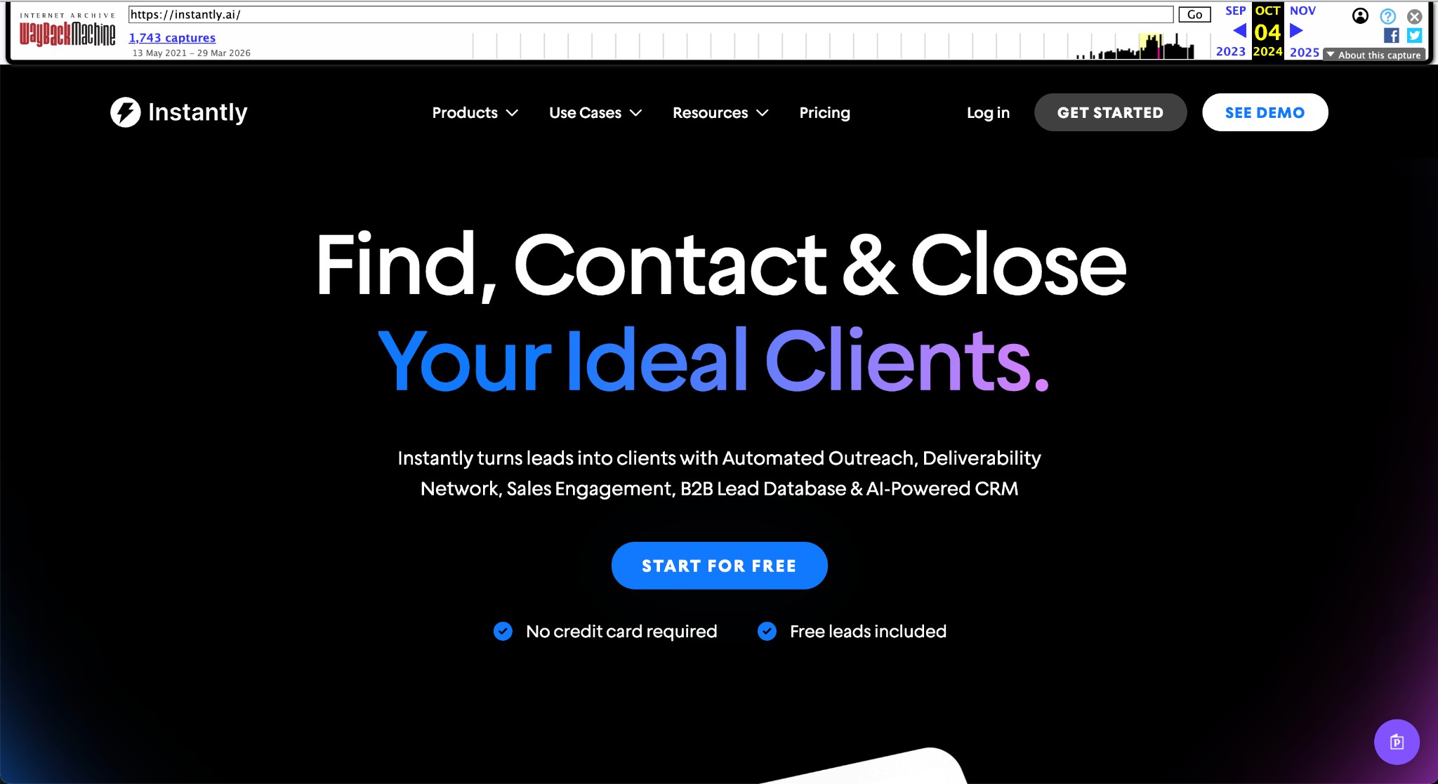 Instantly.ai 2024 — Find, Contact and Close Your Ideal Clients