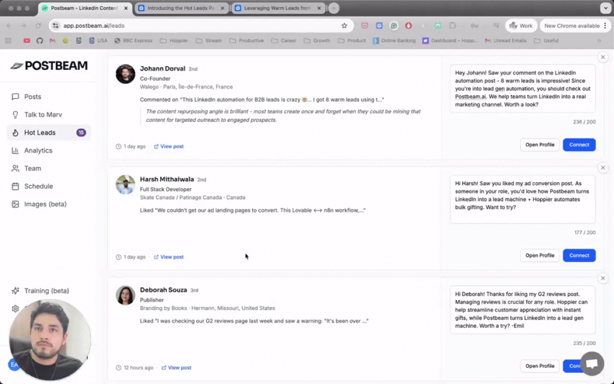 Hot Leads - see everyone engaging with your content - video walkthrough