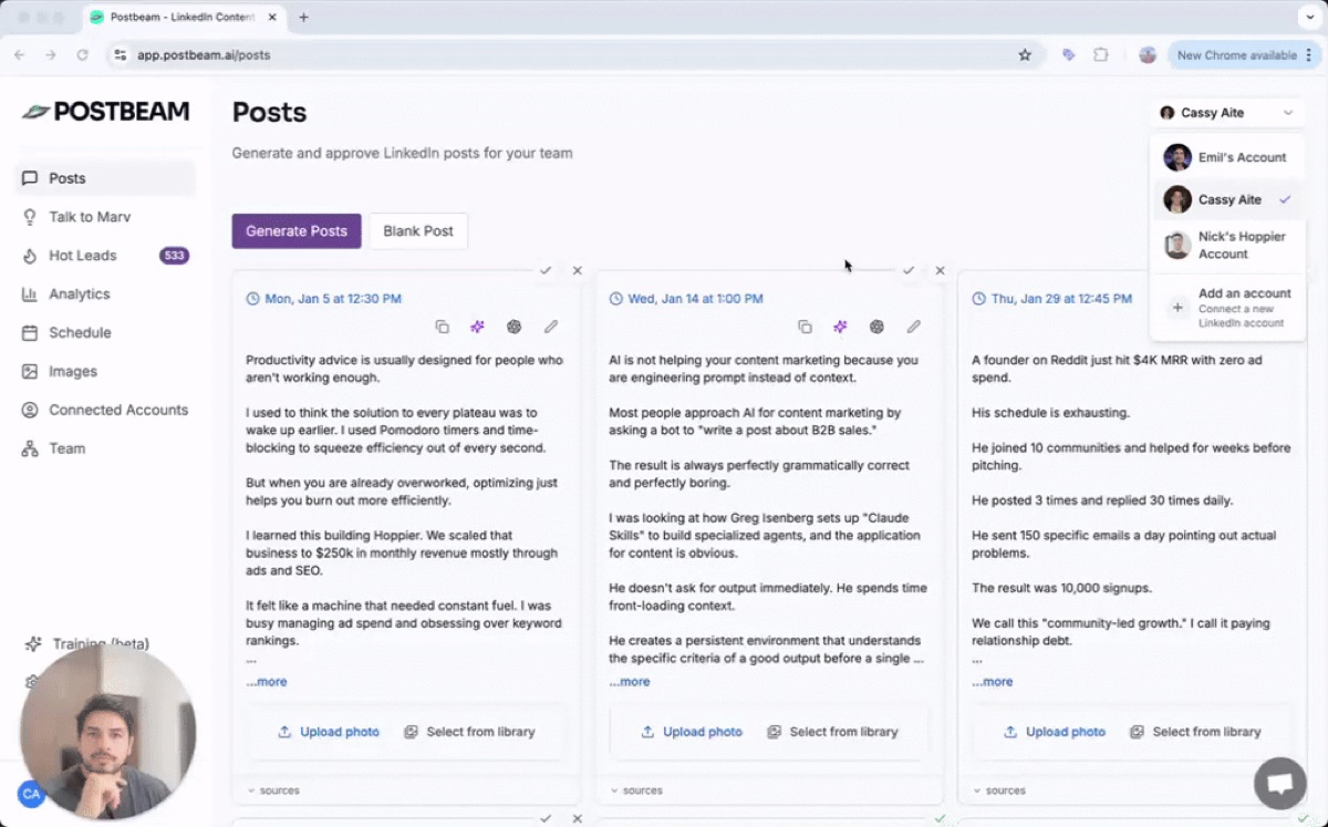 Connected accounts - your whole team in one workspace - video walkthrough