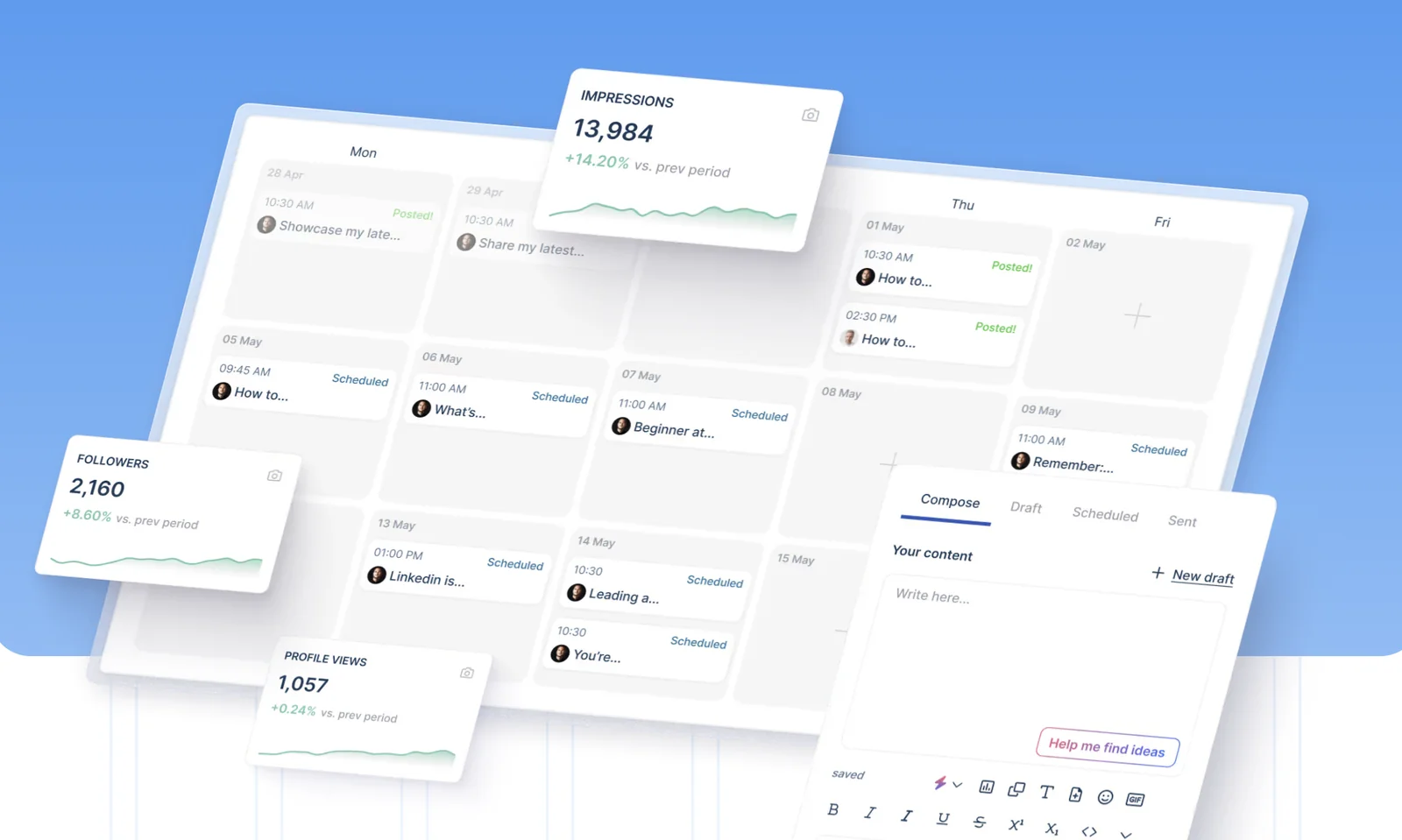 Taplio dashboard